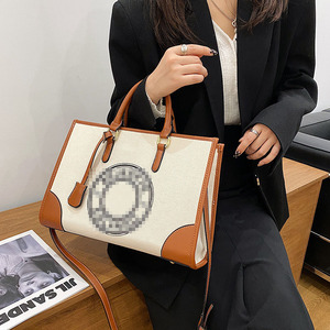 Sac à main en <span class=keywords><strong>toile</strong></span> pour femme, sac à bandoulière grande capacité, sacs à main décontractés en <span class=keywords><strong>toile</strong></span> pour femme - Product Image 2