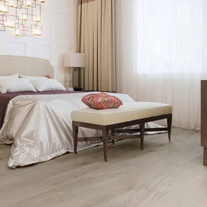 Plancher en <span class=keywords><strong>bois</strong></span> d'ingénierie en chêne <span class=keywords><strong>gris</strong></span> blanchi à la chaux de conception européenne moderne, longue et large planche avec techniques brossées pour villas - Product Image 3