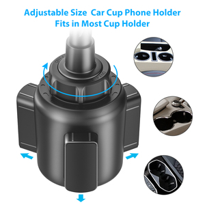 Expansor de portavasos para coche con cuello de ganso con soporte para teléfono Doblado de montaje universal para todos los vehículos y teléfonos inteligentes - Product Image 3