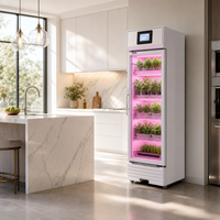 Eintüriger 4-Schichtiger Vertikaler Digitaler Hydroponischer Anbauschrank Intelligentes Bodenloses Pflanzsystem WLAN-Steuerung USB-Betrieben