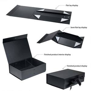Boîte pliante en gros pour petites séries, coffret cadeau rose avec aimant et poignée, emballage cadeau vide pliable - Product Image 3