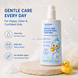 SILU 500ml Jabón Líquido para Cabello y Cuerpo de Bebé, Fórmula Suave Sin Lágrimas, Champú y Jabón Líquido para Niños, Set de Cuidado Capilar de Marca Privada OEM - Product Image 5