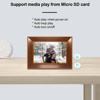 Penjualan Terbaik bingkai foto Digital WiFi pintar bingkai kayu 10 "10.1" dengan aplikasi Frameo, layar sentuh, Penyimpanan 16GB/32GB
