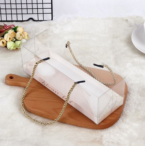 Caja Rectangular Transparente de Plástico PET para <span class=keywords><strong>Mousse</strong></span> y Bizcochos Suizos, para Llevar en la Mano - Product Image 4