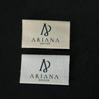 Étiquettes en tissu doux thermocollantes personnalisées avec logo pour vêtements – Étiquettes de vêtements tissées blanches droites populaires
