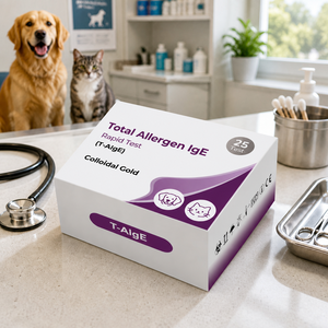 Kit <span class=keywords><strong>de</strong></span> Prueba Rápida <span class=keywords><strong>de</strong></span> <span class=keywords><strong>IgE</strong></span> para Alergenos Totales, ISO13485, Flujo Lateral, <span class=keywords><strong>Sangre</strong></span> Completa, Suero, Plasma, 15min, Detección <span class=keywords><strong>de</strong></span> Alergias en Casa y Clínica - Product Image 2