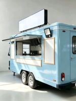 Remorque mobile de concession pour la vente de restauration rapide et de crèmes glacées avec fenêtre de service pour l'exploitation commerciale en extérieur