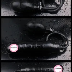 Tapón <span class=keywords><strong>Anal</strong></span> inflable, venta al por mayor, <span class=keywords><strong>Anal</strong></span> dilatador, masajeador, consolador expandible, consolador inflado de silicona con bomba, juguete sexual - Product Image 5