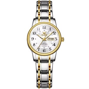   นาฬิกาข้อมือ OEM รุ่นขายดี 2891 นาฬิกาแบบกำหนดเอง OEM หน้าปัดดิจิตอล สีทอง สแตนเลสหรูหรา นาฬิกาควอตซ์สำหรับผู้หญิงสไตล์สปอร์ต - Product Image 5