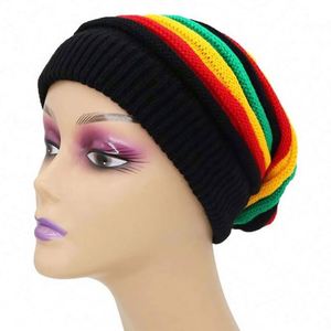 Gorros de Invierno Unisex con Bloques de Color, Impresión Digital, Listos para Enviar al por Mayor, Gorros Acrílicos para Mantener el Calor, Estilo Jamaica Común - Product Image 5