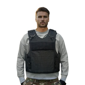 Gilet tactique robuste Sturdyarmor, équipement tactique de plein air, agent de sécurité, porte-plaque en Oxford 1000D noir, gilet tactique rapide - Product Image 1