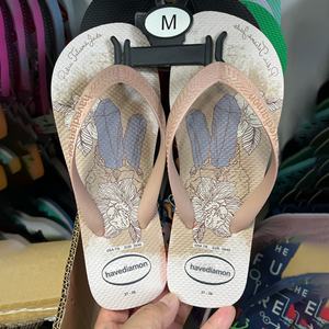 Wholesale Tropical Floral Print <b>Flip</b> <b>Flops</b> Custom Logo Summer <b>Beach</b> Sandals Women Non Slip PE Rubber Slipper - Product Image 2