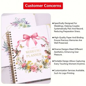 Cuadernos Catálogo, Impresión Personalizada, Organizador Espiral con Lámina Dorada Rosa, Tapa Dura, Diario de Papel para Bodas, Agenda, Planificador - Product Image 3