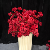 Einfarbige rote Rose künstliche Seide Blumen fabrik Großhandel Blumen kugeln für Mall Fenster dekoration Hochzeit Tisch dekoration