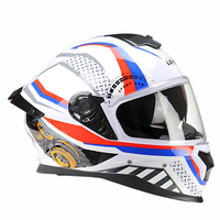 Nouveau casque de moto intégral blanc certifié DOT en ABS avec double visière pour les motards de scooter électrique, toutes saisons