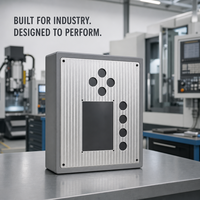 Boîtier de console d'opérateur en alliage d'aluminium CNC avec ouverture pour écran, pour systèmes d'équipements de contrôle d'automatisation industrielle