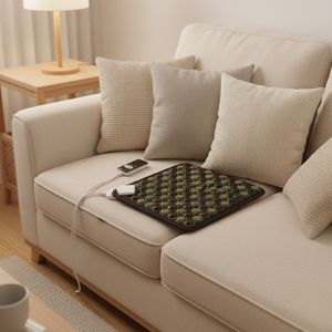 POP RELAX Tapis de Thérapie Intelligent Haute Technologie Portable, <span class=keywords><strong>Matelas</strong></span> <span class=keywords><strong>Chauffant</strong></span> en Jade et Tourmaline pour Usage Domestique avec Chaleur Apaisante - Product Image 3