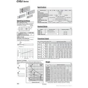 Cilindro de varilla doble SMC Pneumatics, piezas neumáticas de - Product Image 1