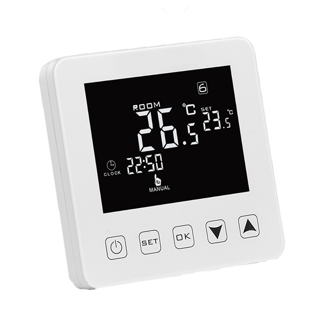 HY08AC Smart WiFi Air Conditioner 2-Pipe Three Wind Speed Thermostat Programmable Room Temperature Controller LCD Display Touch