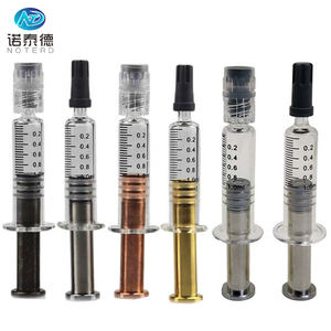 Sıcak tedarikçi baskılı balmumu şırıngalar 1ml cam Luer kilit <span class=keywords><strong>Dab</strong></span> şırınga Metal piston - Product Image 2