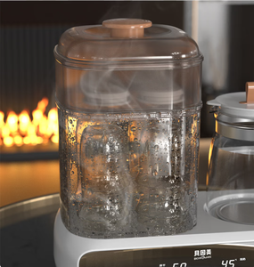 Stérilisateur et Sécheur de Biberons 5-en-1, Chauffe-Biberon, Chauffe-Lait, <span class=keywords><strong>Bouilloire</strong></span> Électrique Thermostatique Tout en Verre 220-240V - Product Image 4