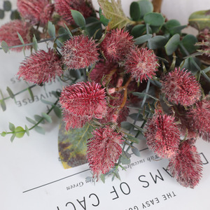 Bouquet de fleurs artificielles Banksia Ruilisi, eucalyptus orange, décoration d'intérieur, arrangement pour vase de table dans le salon - Product Image 4
