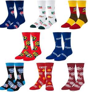 Kts403 ओम कस्टम डिजाइनर नवीनता रचनात्मक स्नैक फैंसी पागल महिलाओं के मोजे पुरुषों के लिए रंगीन कपास खुश मजेदार मोजे - Product Image 3