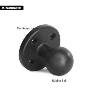 1'' Ball Mount Base with Aluminum Alloy 4 Hole Round Plate & 1'' Rubber Ball Adapter VIN-B-005 - Product Image 2