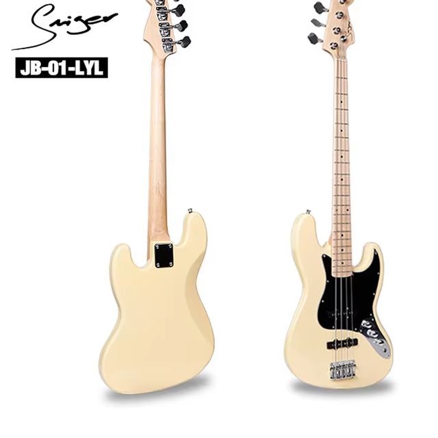 Wholesale Factory Price Sycamore Wood Body Maple Neck &fingerboard Nature Color 4 StrIngs Electric JB-01 Bass Guitar