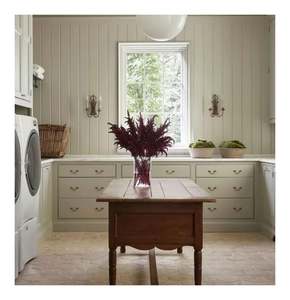 Armoire à linge moderne en bois massif de luxe léger de haute qualité personnalisée pour villa - Product Image 1