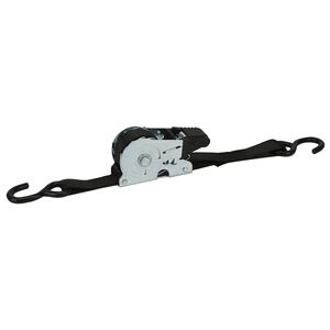 Factory 2PK 25mm 10ft 1500Lbs Correa de amarre de trinquete retráctil automático con ganchos en S 100% Poliéster autorretráctil - Product Image 5