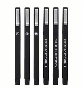 Stylos à bille classiques de luxe en acier inoxydable de haute qualité, noirs, carrés, en plastique, avec logo personnalisé, vente en gros - Product Image 1