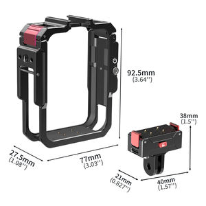 Kit de support de <span class=keywords><strong>charge</strong></span> magnétique pour DJI OSMO 360, <span class=keywords><strong>cage</strong></span> de protection métallique à dégagement rapide, griffe porte-accessoire, interface 1/4 pouce, léger, pour vélo et vlog - Product Image 5