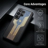Coque de téléphone antichoc à grain fin de style Mecha, couleurs contrastées, protection intégrale anti-rayures, antidérapante, finition mate
