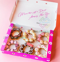 Boîtes à pâtisserie en gros Mochi Donut Baking Cake Cookies Dessert Boîtes d'emballage en papier avec conception personnalisée imprimée