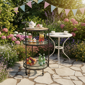 <span class=keywords><strong>Chariot</strong></span> à cadre métallique en verre cannelé moderne pour salon, salle à manger, cuisine, villas, hôtels, appartements - Product Image 5