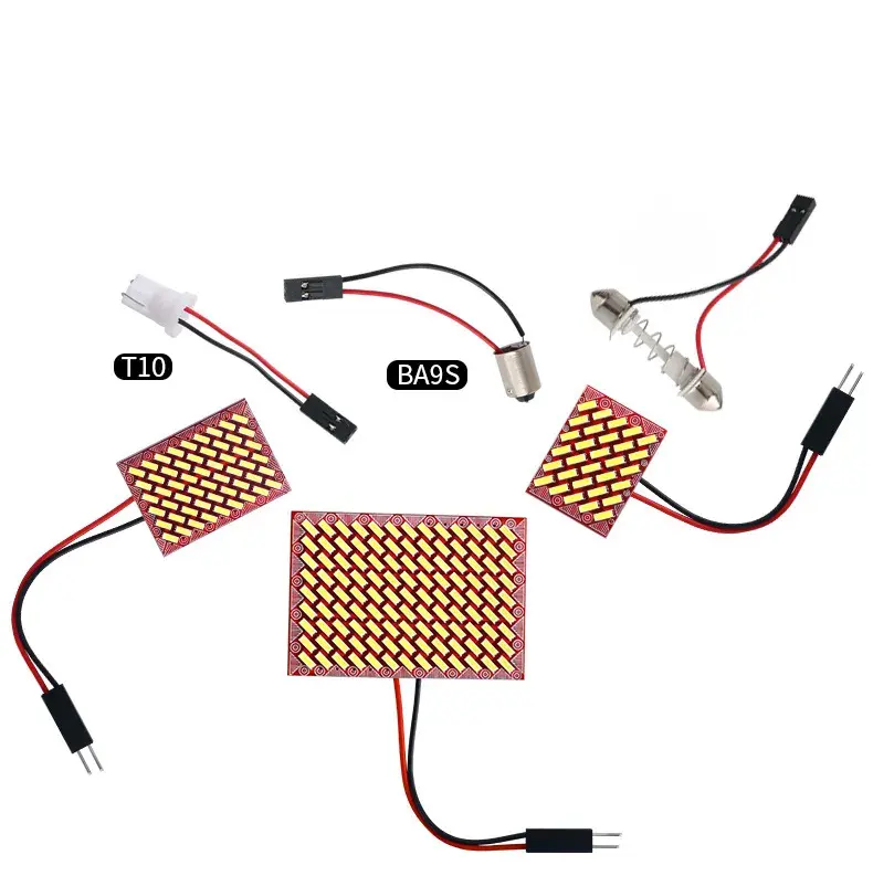 HAIYUAN 공장 콘센트 4014 칩 LED 꽃줄 전구 자동차 돔 조명 T10 30/54/117SMD 패널 전구 주도 자동 인테리어 독서 램프