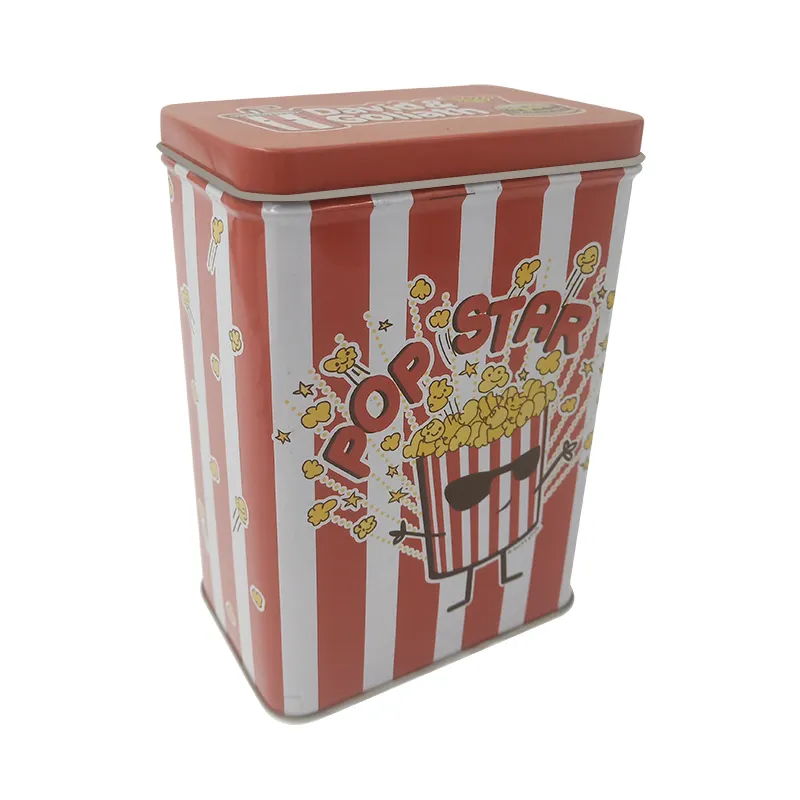 Su misura In Metallo vuota popcorn scatole scatola di popcorn secchio di latta 1 Gallone Popcorn barattolo di latta