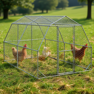 Corral para Pollos de Acero Galvanizado, Jaula Duradera para Aves de Corral, Recinto Grande para Exteriores - Product Image 2