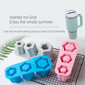Soğutma içecekler için 3 boyutları silikon daire buz küpü tepsi buz küp tepsiler Tumbler buz kalıp için 40Oz Tumbler ile uyumlu - Product Image 3