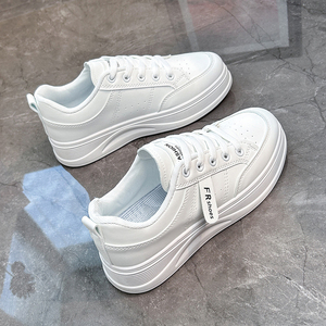 2025 Groothandel Nieuwe Mode Ronde Hoofd Sport Vrije Tijd Single Dikke Bodem Witte Sneakers Vrouwen Custom Schoenen Voor Man - Product Image 3