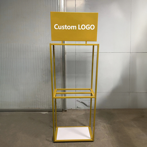 Miễn Phí Cá Nhân Logo Salon Vàng Kim Loại Tóc Con Người Giá Tóc Giả Giá Cửa Hàng Kệ Tầng Đứng Tóc Mở Rộng Hiển Thị Đứng Cho Tóc Giả - Product Image 5