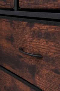Industrial 8-Drawer Dresser Solid Wood Storage <b>Cabinet</b> Bedroom Furniture Freestanding Design - Product Image 5