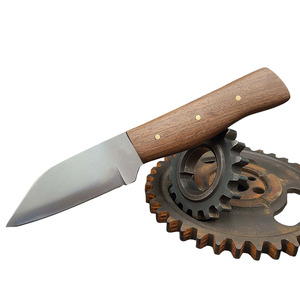 Couteau de survie et de chasse à lame fixe en acier OEM personnalisé, pointe tombante, manche en bois de qualité supérieure, prix de gros - Product Image 1
