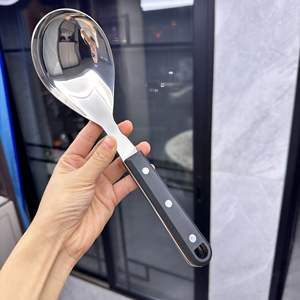 Black Pearl Stainless Steel <b>Rice</b> <b>Cooker</b> Spoon Deepened Polished 7.5x25.5cm Anti Scalding For Household Use - Product Image 3