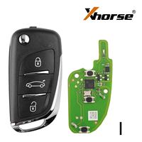 Llave Remota Xhorse XEDS01EN Super DS de 3 Botones con Super Chip Integrado en Inglés, Llave Xhorse Compatible con Vvdi Key Tool Max Pro
