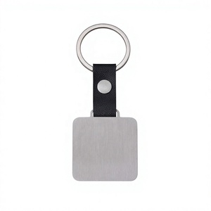Llavero de Cuero con Hebilla Cuadrada de Acero Inoxidable, Resistente, para Grabado Láser e Impresión UV a Color, Venta al Por Mayor - Product Image 4
