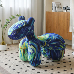 เก้าอี้ม้าขนาดเล็กสำหรับเด็ก เบาะโฟมแบบพกพา ลายการ์ตูนสัตว์ สำหรับเด็ก ใช้เป็นที่นั่งในห้องนั่งเล่น - Product Image 2