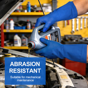 Gants résistants aux produits chimiques XINGYU, gants de travail en nitrile robustes, 33 pouces, protection contre les acides, les alcalis et l'huile, gants en nitrile industriels bleus - Product Image 6