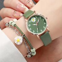 Jam Tangan Quartz Fashion Pabrik 2026 Gelang Daisy Montres Wanita Perempuan Set Hadiah Jam Tangan Digital Warna Permen